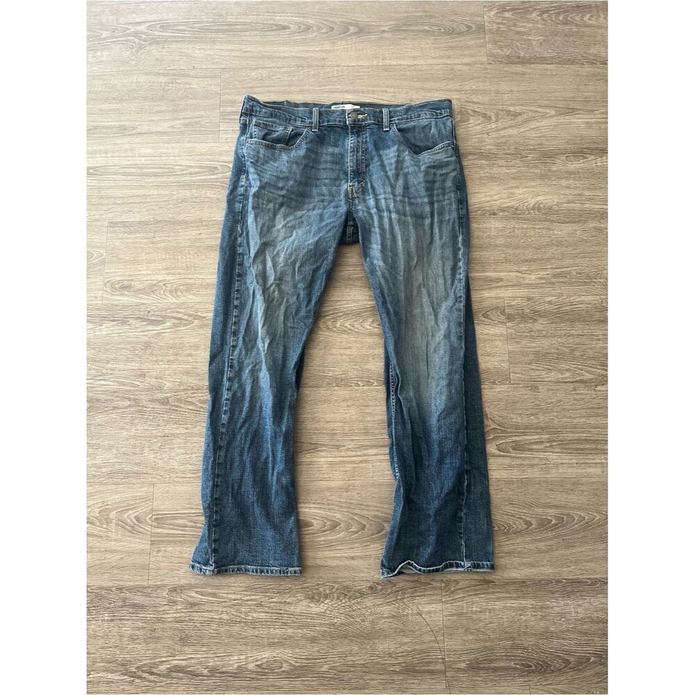 Signature Levi Strauss Jeans Mens 36x30 Relaxed Fit Stretch Denim Dark Wash